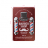 Plåtskylt B030 för barbershop, frisörsalong