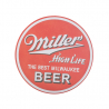 Plåtskylt CT23 MILLER BEER för barbershop, frisörsalong