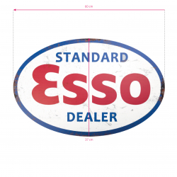 Plåtskylt N051 ESSO för barbershop, frisörsalong