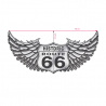 Plåtskylt N212 ROUTE 66 för barbershop, frisörsalong