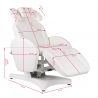 Behandlingsstol IVETTE EYELASH vit, 1-motor (ögonfransar / ögonbryn)