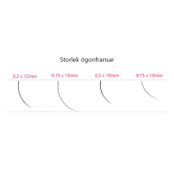 Lösögonfransar SYIS form: J 0,15 x 10mm 0,25g