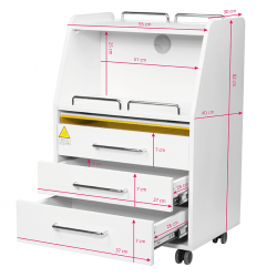 Lådhurts AZZURRO 601 vit med inbyggd UV-C sterilisering