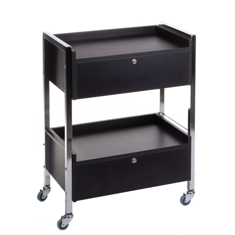 Rullvagn BD-6004 svart med lås Rullvagn BD-6004 svart med lås