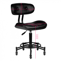 Arbetsstol / kundstol med ryggstöd GABBIANO FLORENCE svart