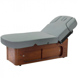 Elektrisk behandlingssäng / massagebänk AZZURRO SPA WOOD 361A 4-motor, grå, uppvärmning