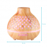 Luftfuktare  / aroma diffuser SPA 10 LIGHT WOOD med aromaterapi 400 ml med timer