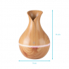 Luftfuktare / aroma diffuser SPA 17 LIGHT WOOD med aromaterapi 130ml