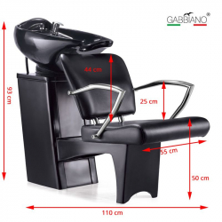 Schamponeringsstol GABBIANO Q-2278 svart