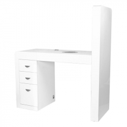 Manikyrbord / nagelbord 310 vit med utsug höger