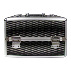 Kosmetikväska / sminkväska 7038-1 svart i aluminium