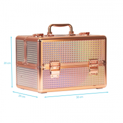 Kosmetikväska / sminkväska ROSE GOLD K105-7H i aluminium
