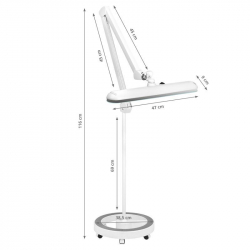 Arbetslampa / bordslampa ELEGANTE 801-S LED vit med stativ