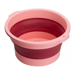 Hopfällbart fotbad (balja) för pedikyr rosa