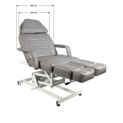 Elektrisk fotvårdsstol / behandlingsbänk grå AZZURRO 673AS PEDI 1-motor