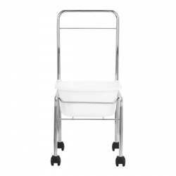 Rullvagn med balja för pedikyr silver