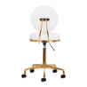 Arbetsstol / kundstol H5 GOLD vit