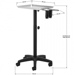 Arbetsbord / frisörvagn GABBIANO L-121B aluminium