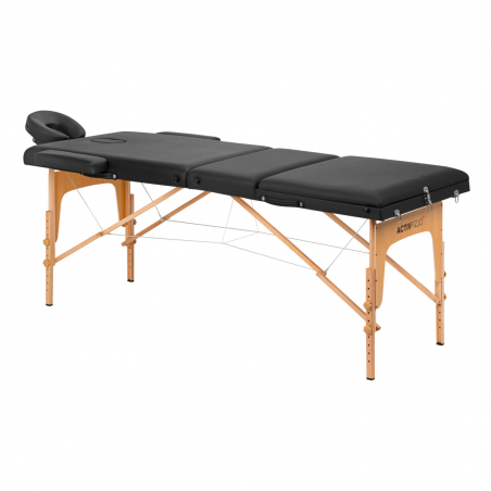 Bärbar massagebänk / behandlingssäng ACTIV 2 LUX svart, lutning, väska