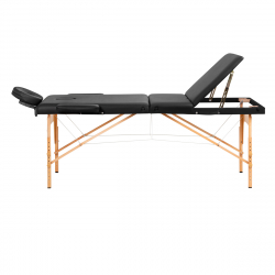 Bärbar massagebänk / behandlingssäng ACTIV 2 LUX svart, lutning, väska