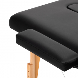 Bärbar massagebänk / behandlingssäng ACTIV 2 LUX svart med lutning + väska