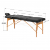 Bärbar massagebänk / behandlingssäng ACTIV 2 LUX svart, lutning, väska