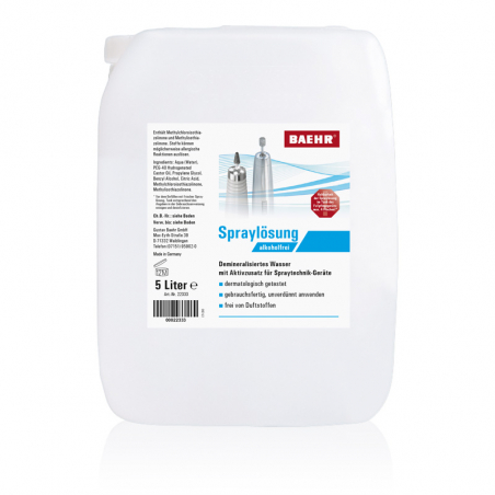 Spraylösning 5L till BAEHR enheter med spray Spraylösning 5L till BAEHR enheter med spray