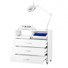 4-i-1 fotvård set med rullvagn + slipmaskin EXO + sterilisator + lampa