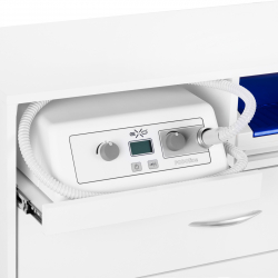 4-i-1 fotvård set med rullvagn + slipmaskin EXO + sterilisator + lampa