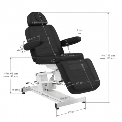 Elektrisk behandlingssäng svart AZZURRO 705 1-motor