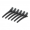 Hårklämmor / hårclips till frisörer E-17 10,5cm 6st svart