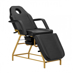 Behandlingsbänk 557G med lådor guld / svart