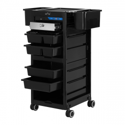 Frisörvagn GABBIANO 68UV svart med UV sterilisator