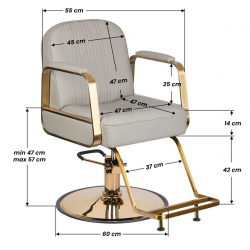 Frisörstol GABBIANO ACRI guld / beige