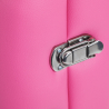 Bärbar massagebänk / behandlingssäng ALUMINIUM COMFORT rosa / svart + väska