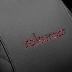 Massagefåtölj SAKURA STANDARD 801 svart / vit / röd