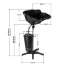 Bärbar / portabel / mobil schamponering GABBIANO FT42-1 10L behållare
