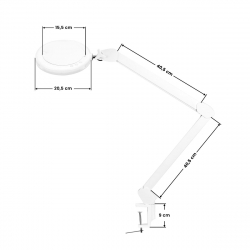 Förstoringslampa / bordslampa LED GLOW 8021 5 dioptrier, justerbar ljusfärg