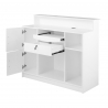 Receptionsdisk / kassadisk GABBIANO G26S vit / silver