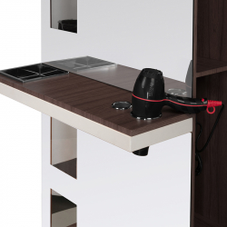 Frisörspegel / arbetsplats GABBIANO B058 wenge