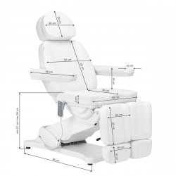 Elektrisk behandlingssäng SILLON CLASSIC PEDI vit 3-motor