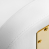 Arbetspall AM-304G vit / guld med ryggstöd