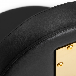 Arbetspall AM-304G svart / guld med ryggstöd
