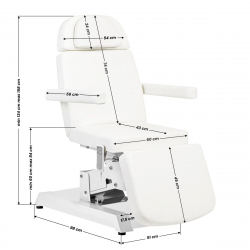 Elektrisk behandlingsbänk EXPERT W-12D 2-motor vit