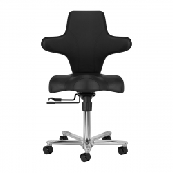 Arbetsstol / sadelstol AZZURRO SPECIAL 152 svart med ryggstöd