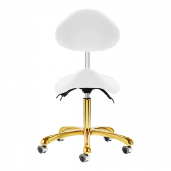 Arbetsstol / sadelstol GIOVANNI 1004 GOLD vit