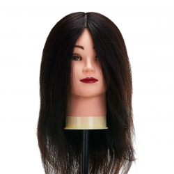 Övningshuvud GABBIANO i naturligt hår, färg 1H - 40 cm