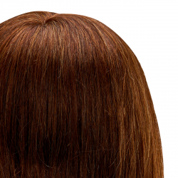 Övningshuvud GABBIANO i naturligt hår, färg 4H - 30 cm