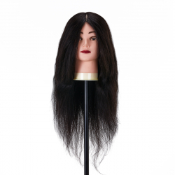 Övningshuvud GABBIANO i naturligt hår, färg 1H - 42 cm