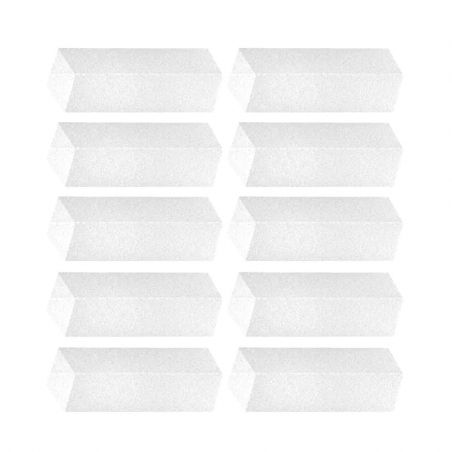 Nagelbuffer block vit 10 pack